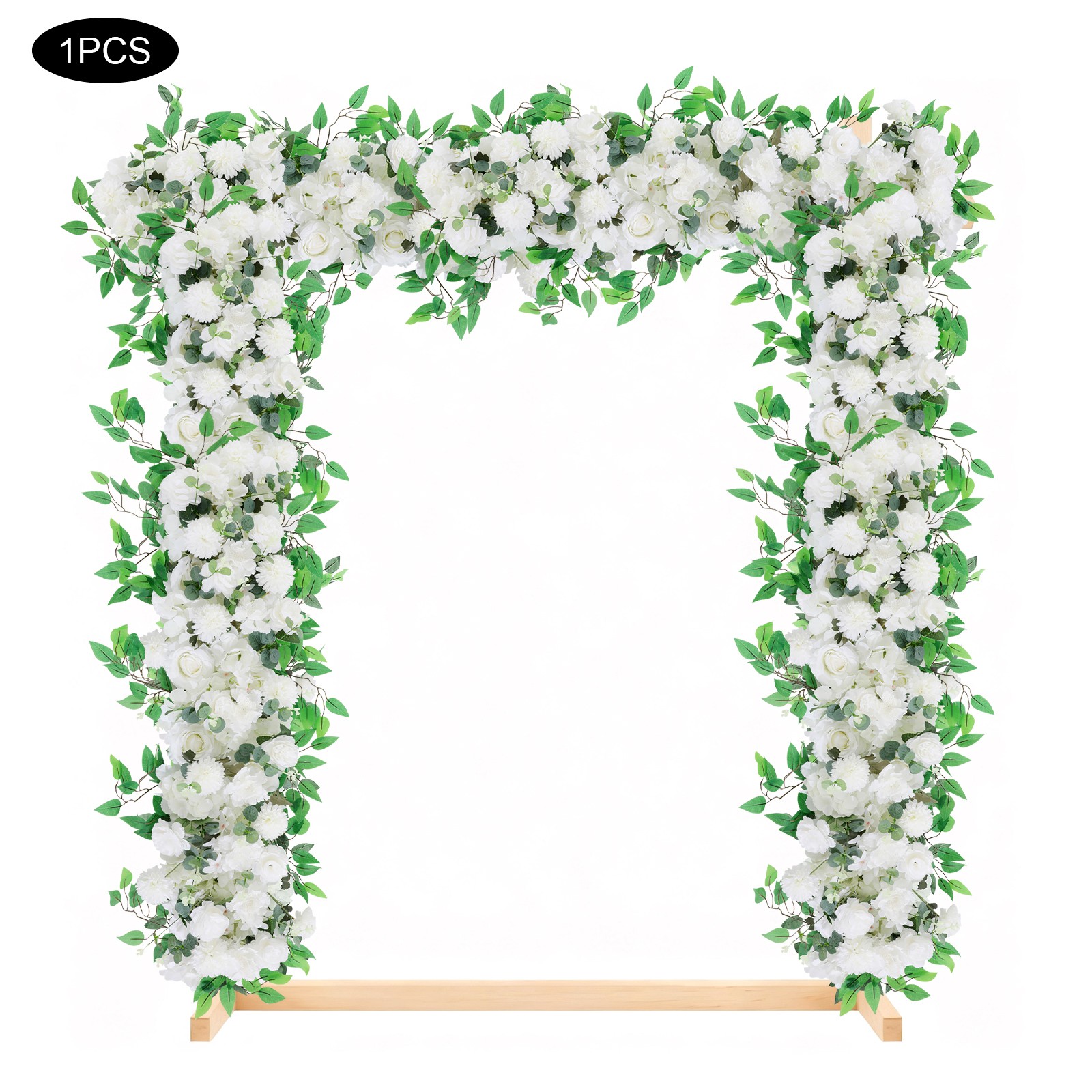39×11″ Artificial White Flower Wedding Party Outdoor Decor Artificial Flower Row