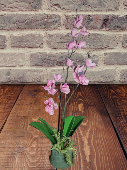 Artificial Phalaenopsis Orchid Plant, Silk Flowers DK PINK