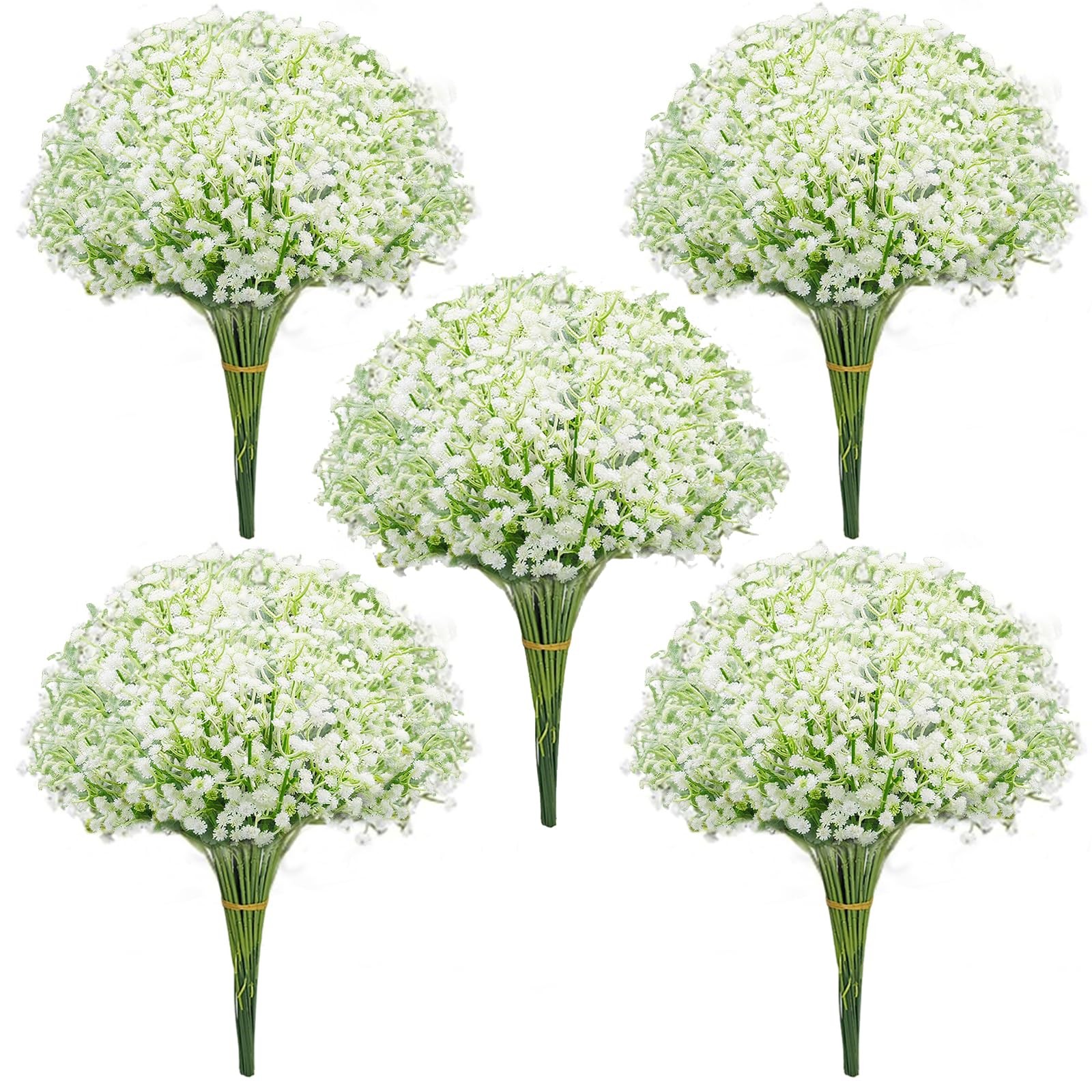 100 Pcs Artificial Baby’s Breath Flowers,Artificial Flowers Real Touch Fake G…