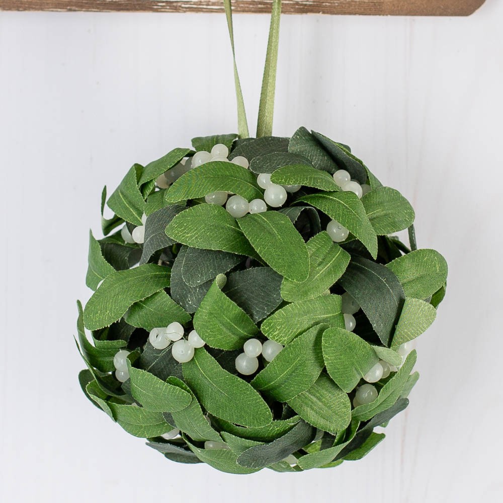 Artificial Hanging Faux Mistletoe Kissing Ball