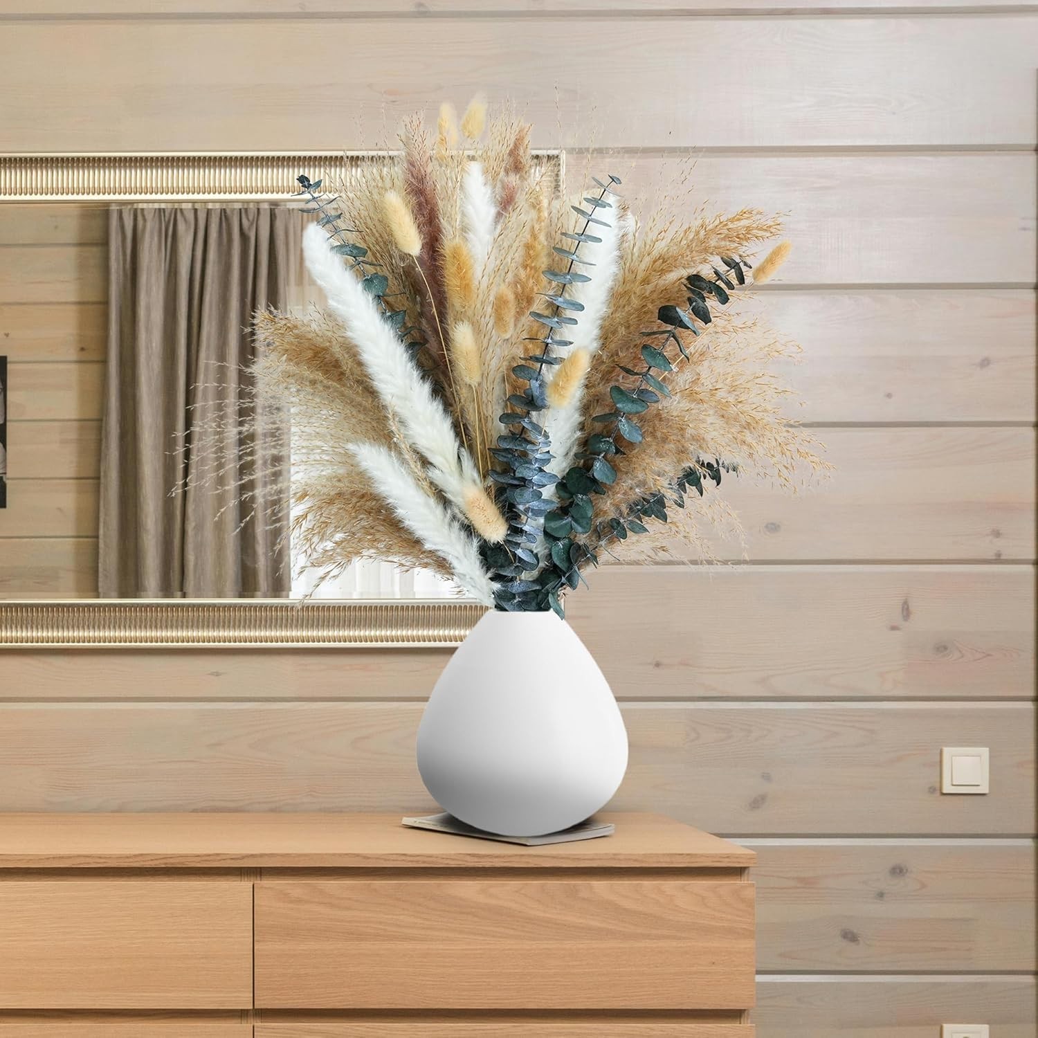 Pampas Grass Decor Dried Flower Bouquet Boho Centerpieces for Tables Floors