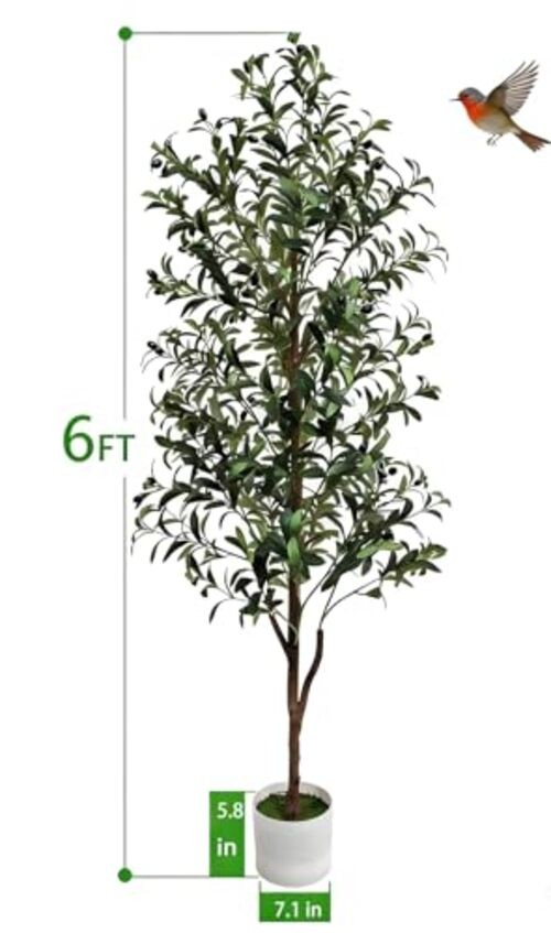 Olive Tree Olive Trees Artificial Indoor 6FT Faux Olive Tree with