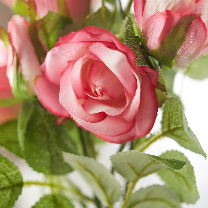 Factory Direct Craft Hot Pink Artificial Rose Spray