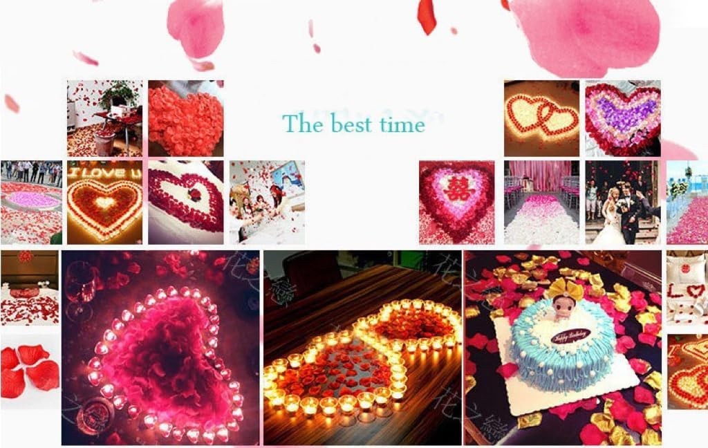 500 PCS Gold Artificial Silk Rose Flower Petals Wedding Anniversary Decor