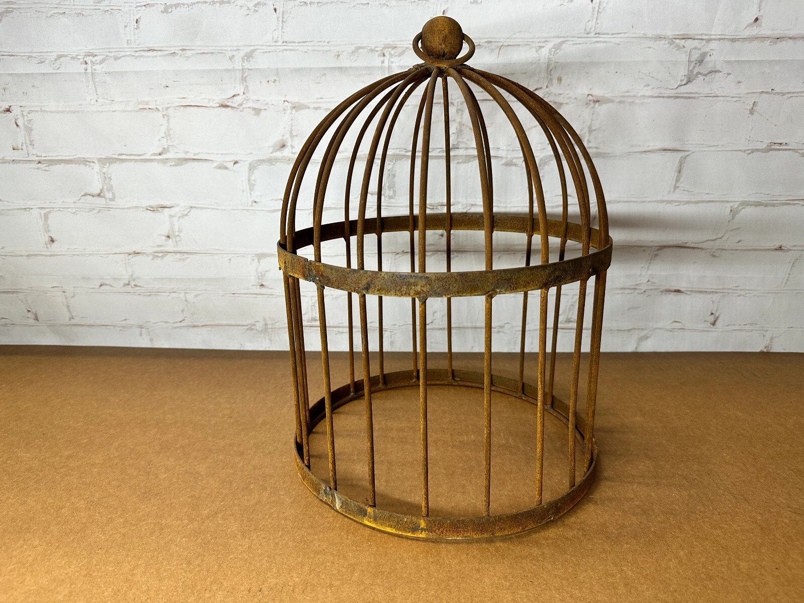 18″ medium Bird Cage Cloche Topiary Flower Trellis Wrought Iron
