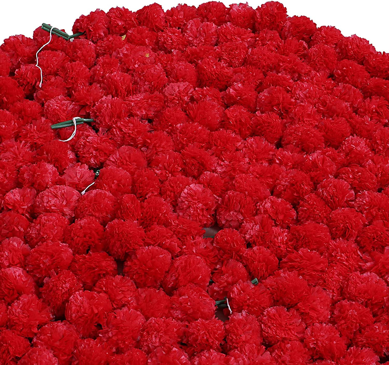 Artificial Marigold Flower Garlands Diwali Indian Wedding Party Decoration Red
