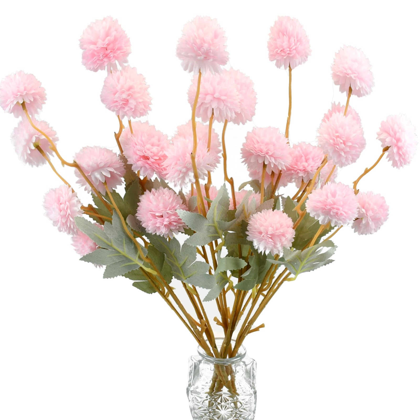 6 Stems Silk Pink Kiku Flowers