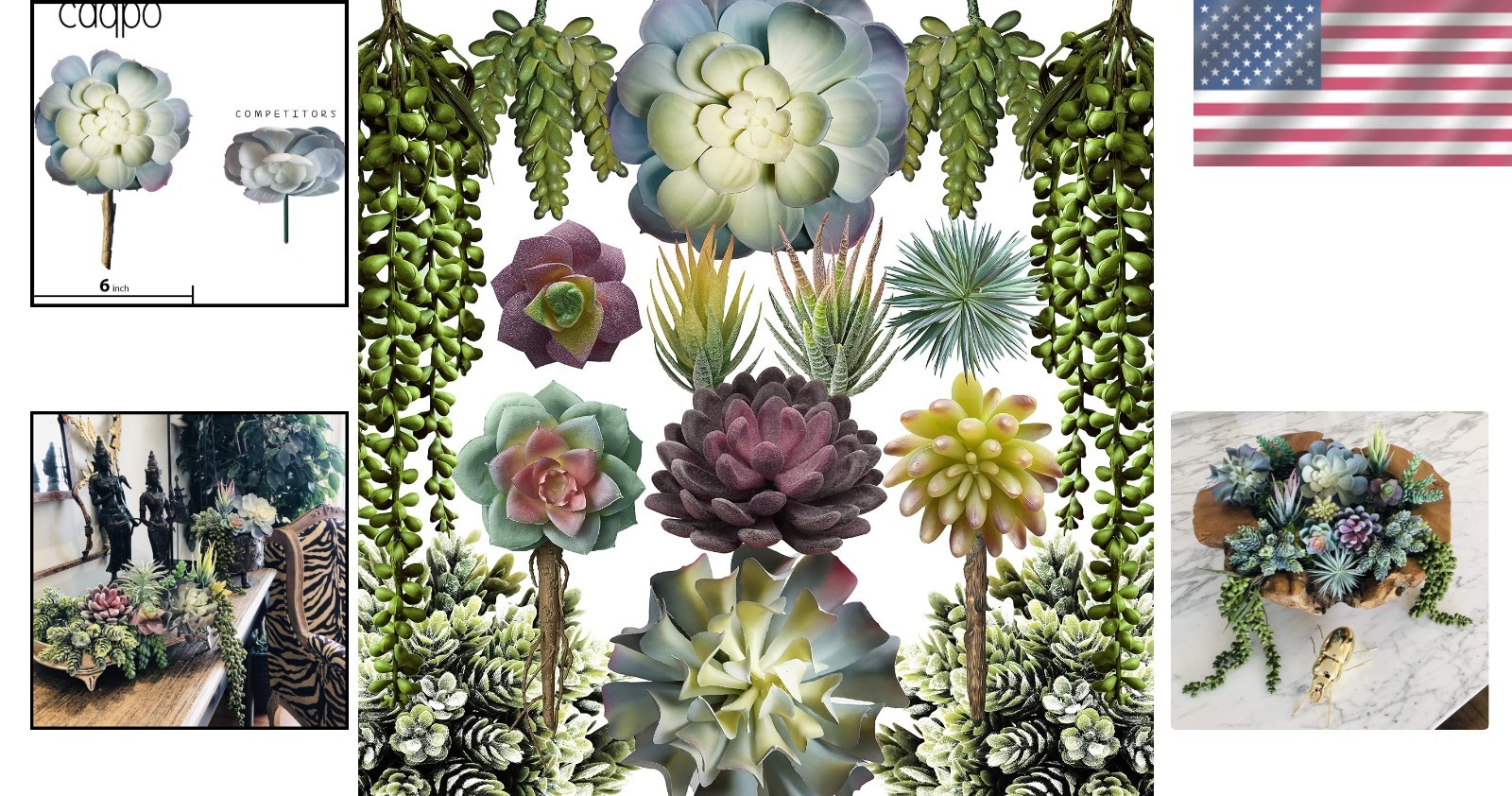 15 Pack Artificial Succulents – Beautifully Detailed Faux Cactus Decor