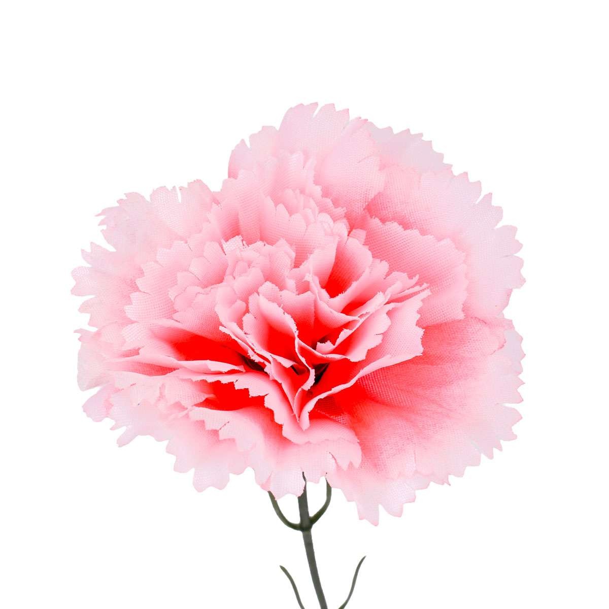 1/6/12PCS Artificial Carnation Flowers Silk Stem Wedding Funeral Bouquet Decor