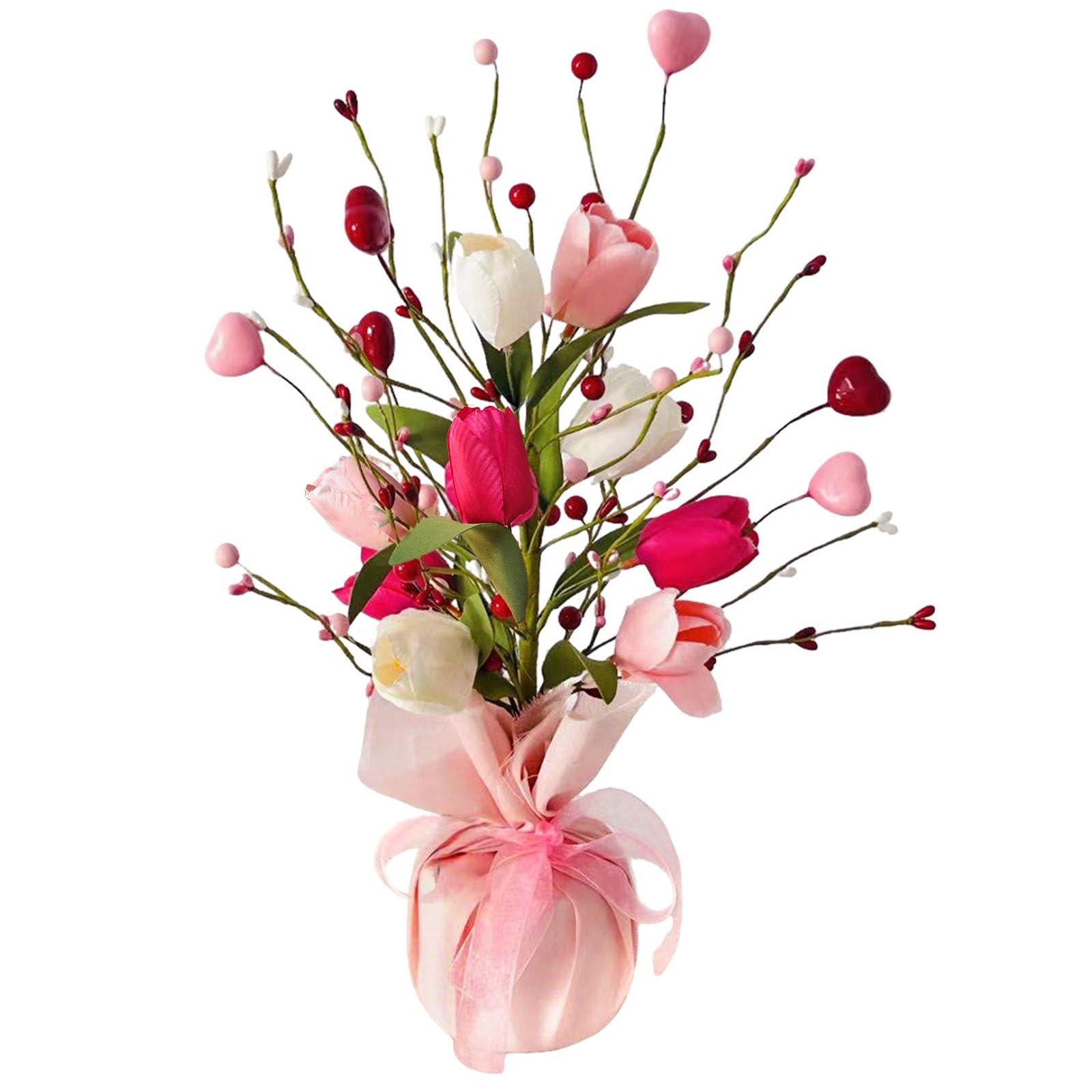 Table Centerpiece Decor, Artificial Tulips Flowers, Center Table Flower Decor…
