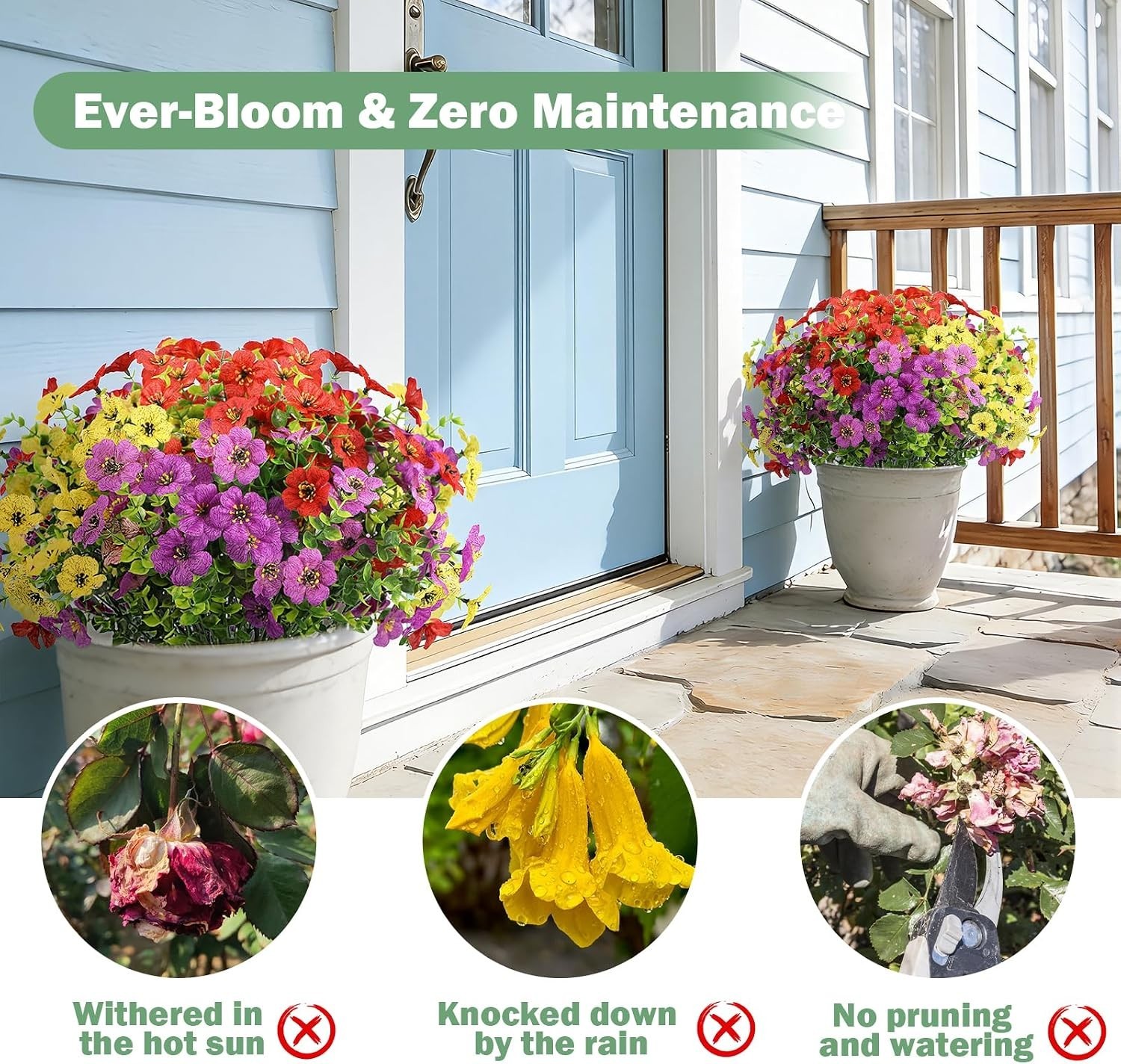 Vibrant 12-Bundle Eucalyptus Violet Artificial Flowers – No Maintenance Needed