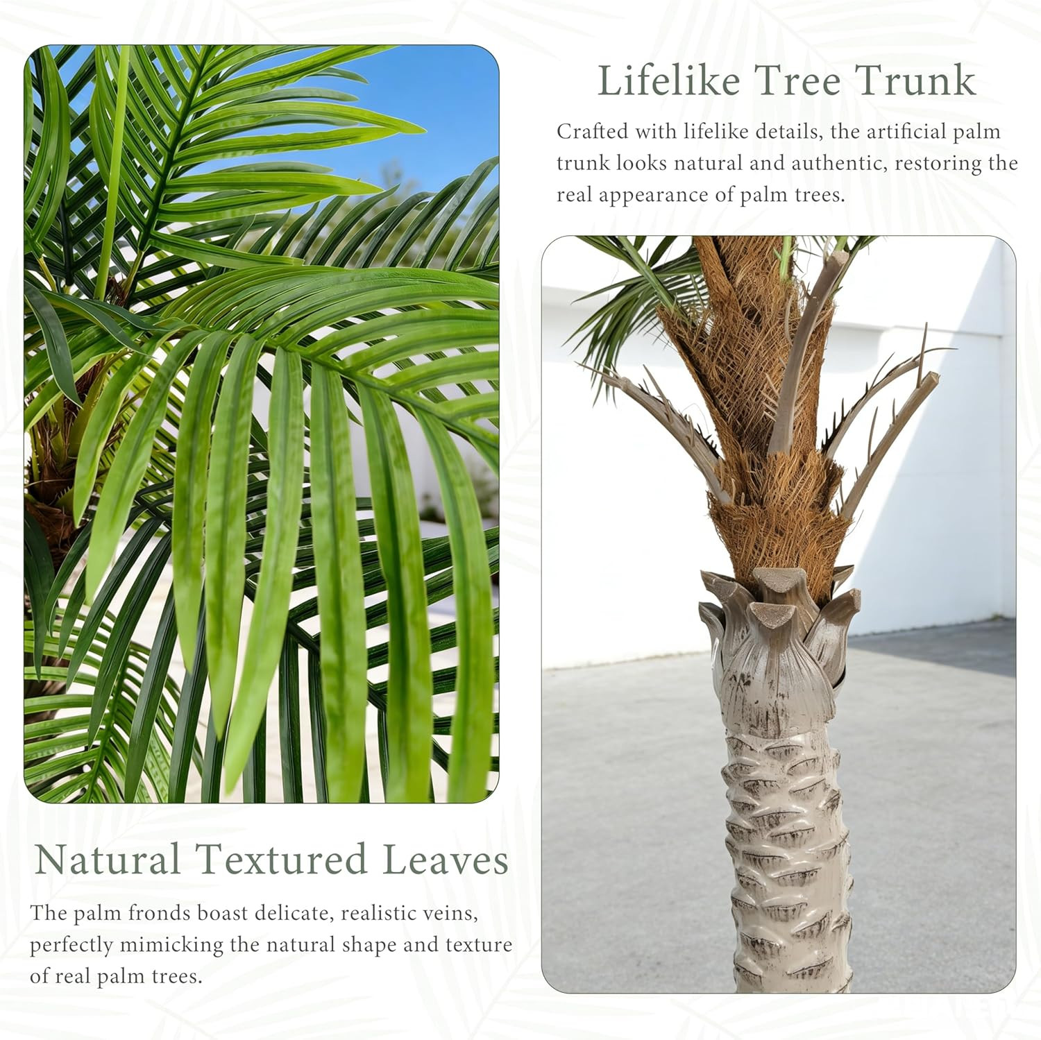 7Ft UV Resistant Artificial Palm Tree for Indoor & Outdoor Decor