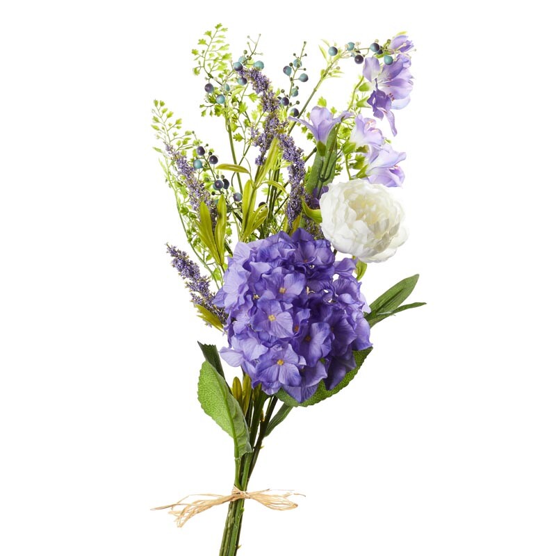 Factory Direct Craft Cream and Lavender Artificial Hydrangea Peony Freesia