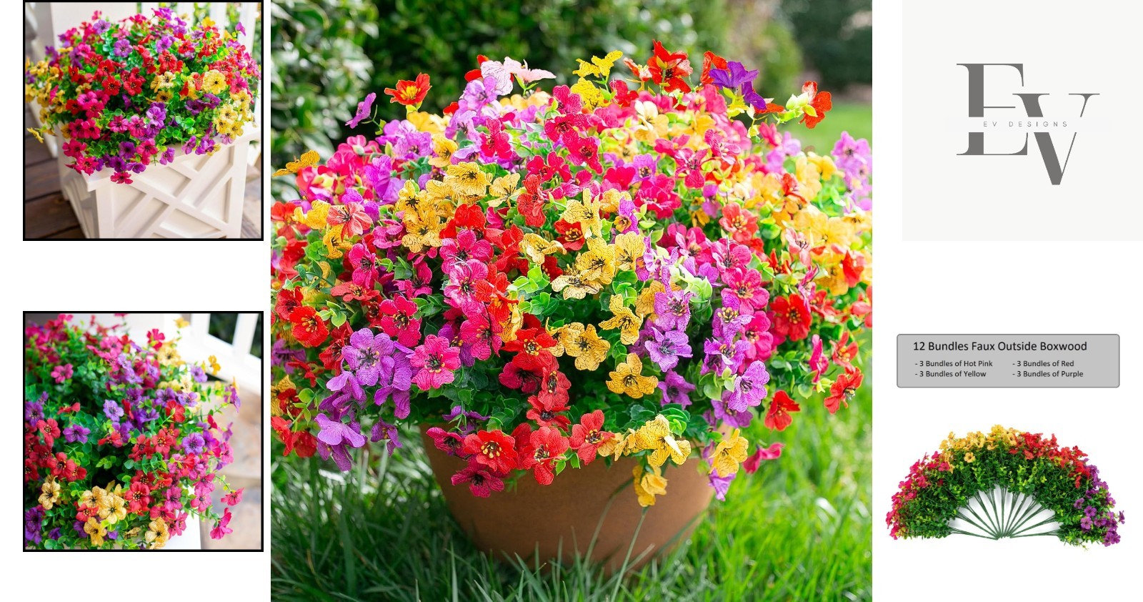 Lifelike Artificial Daisy Flowers – 12 Bundles in Colorful Hues for Home Decor
