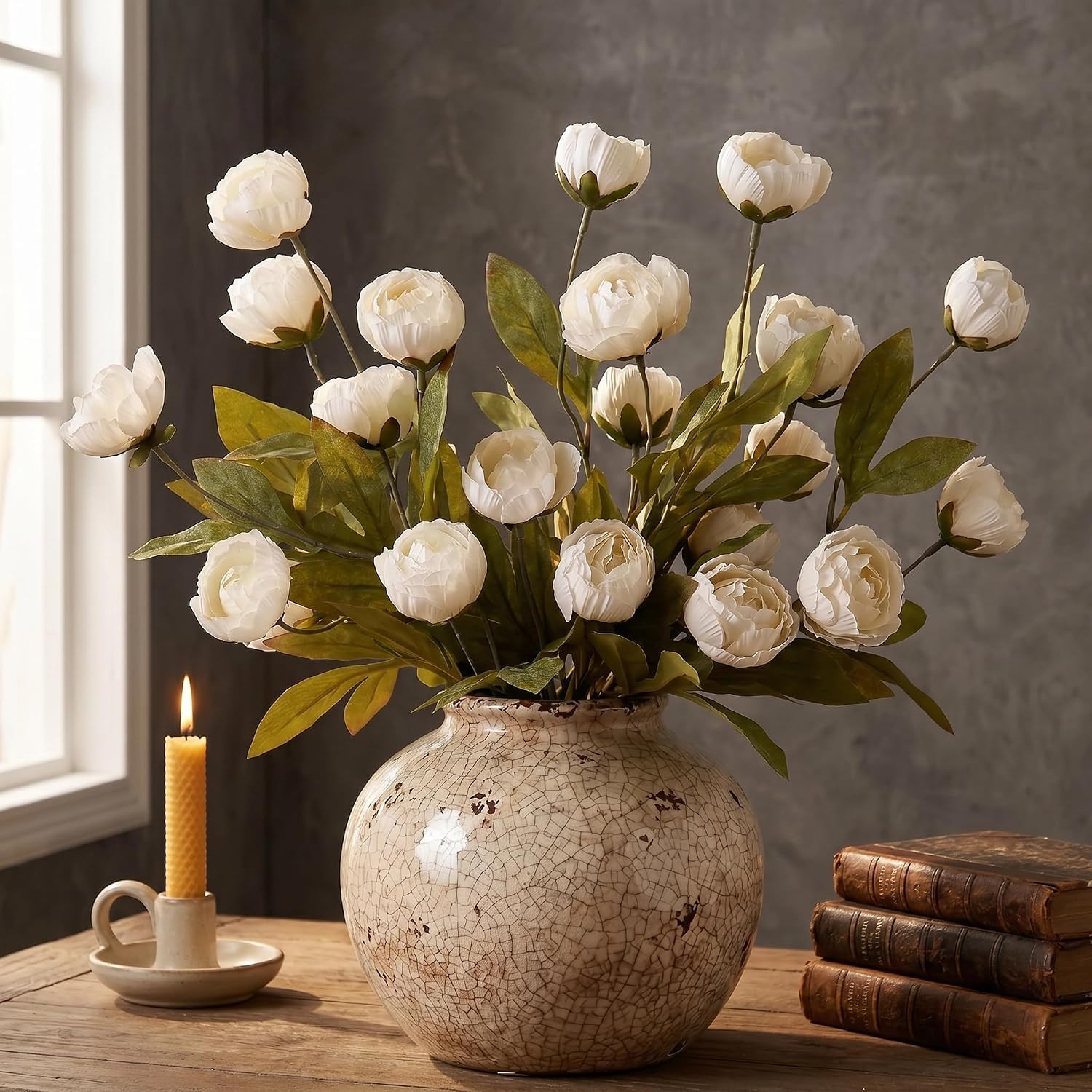 27″ Silk Peony Flowers – 6 PCS Artificial Floral Decor for Weddings & Centerpiec
