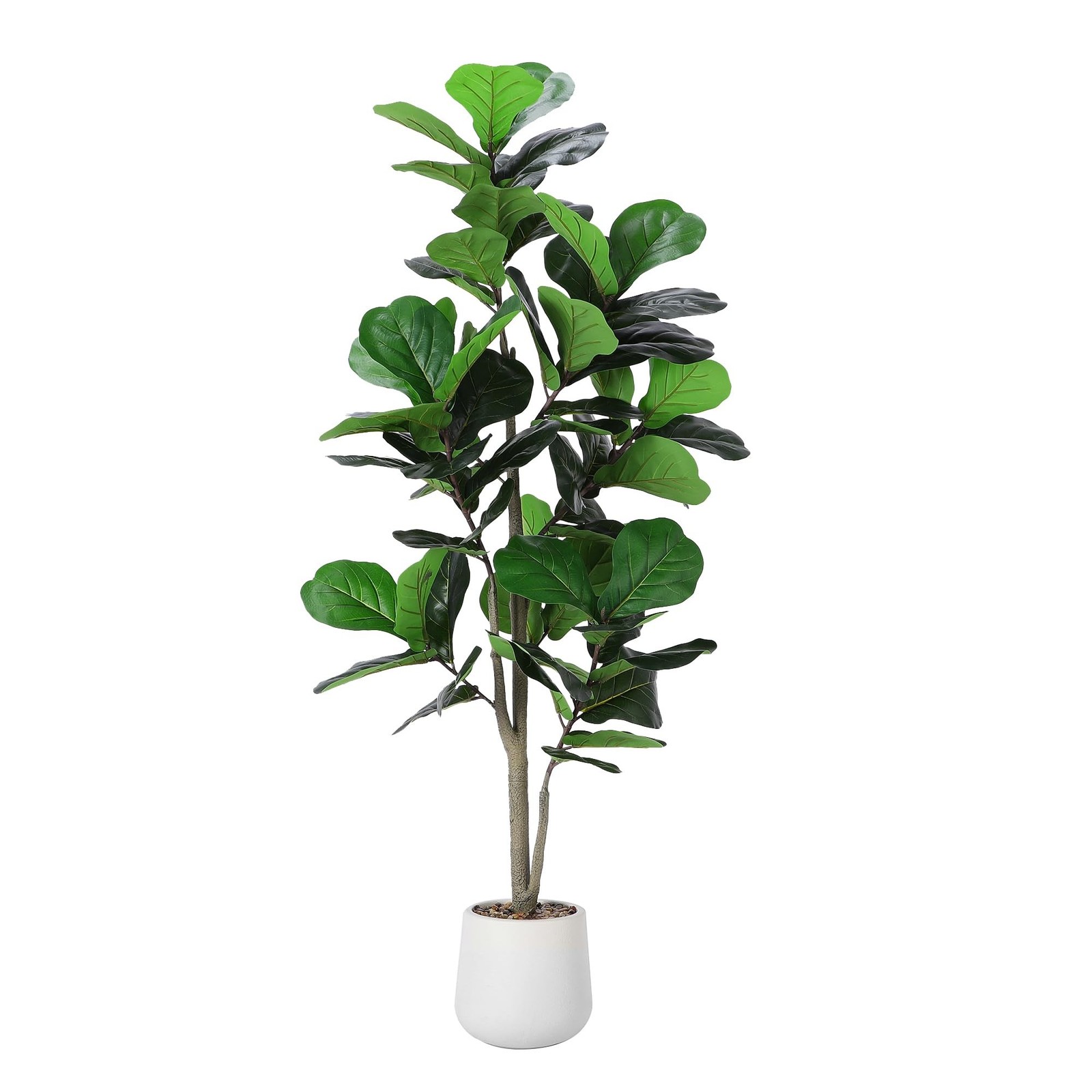 Jocoevol Artificial Fiddle Leaf Tree, 5ft Faux Plant Fake Ficus Lyrata Silk