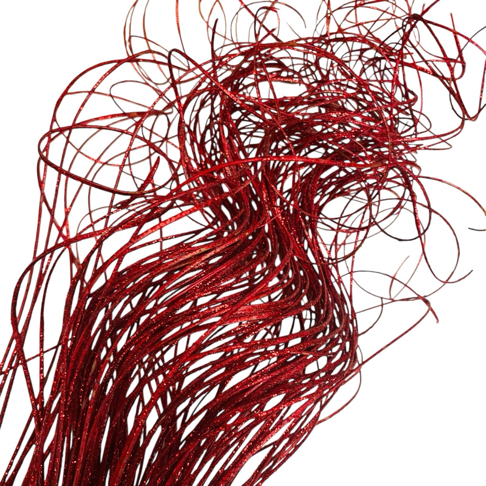 Glitter Curly Branch, 60 Pcs Natural Dried Willow Branches Twigs Christmas