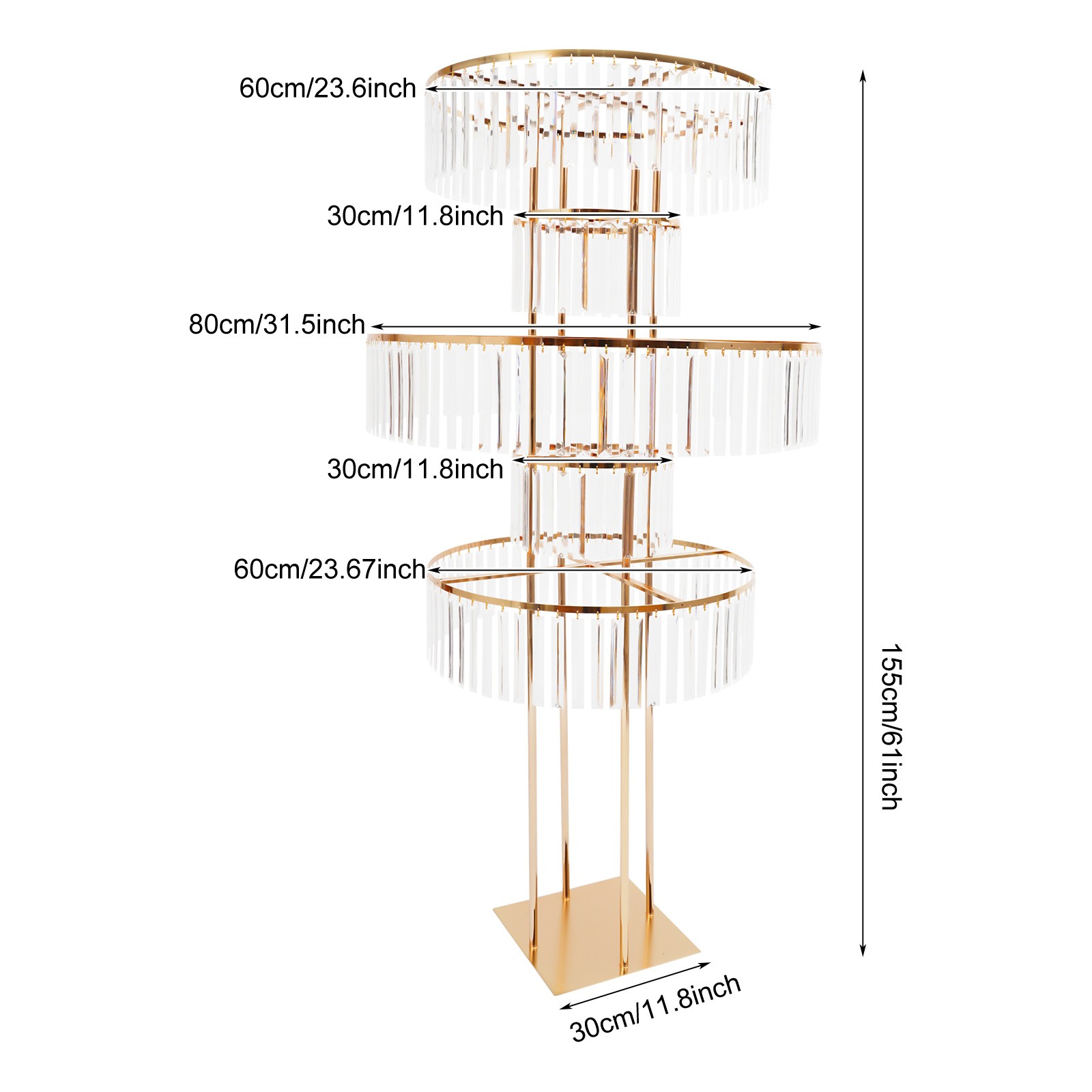 Metal Pedestal Stand 5.09ft Height Wedding Flower Stand Wedding Pedestal Stand