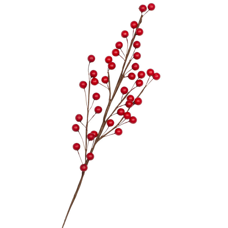 Case of 144 Rich Red Artificial Berry 22″ Stems for Holiday and Decor