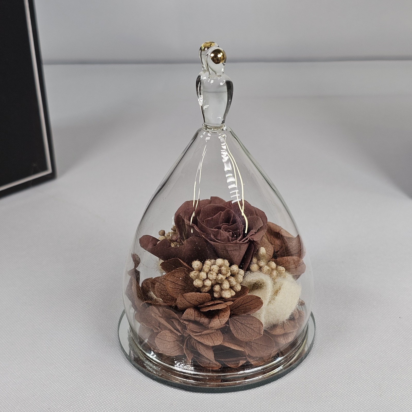 New Hoomna Zodiac Gemini Forever Rose Gift Preserved Real Rose Glass Valentines