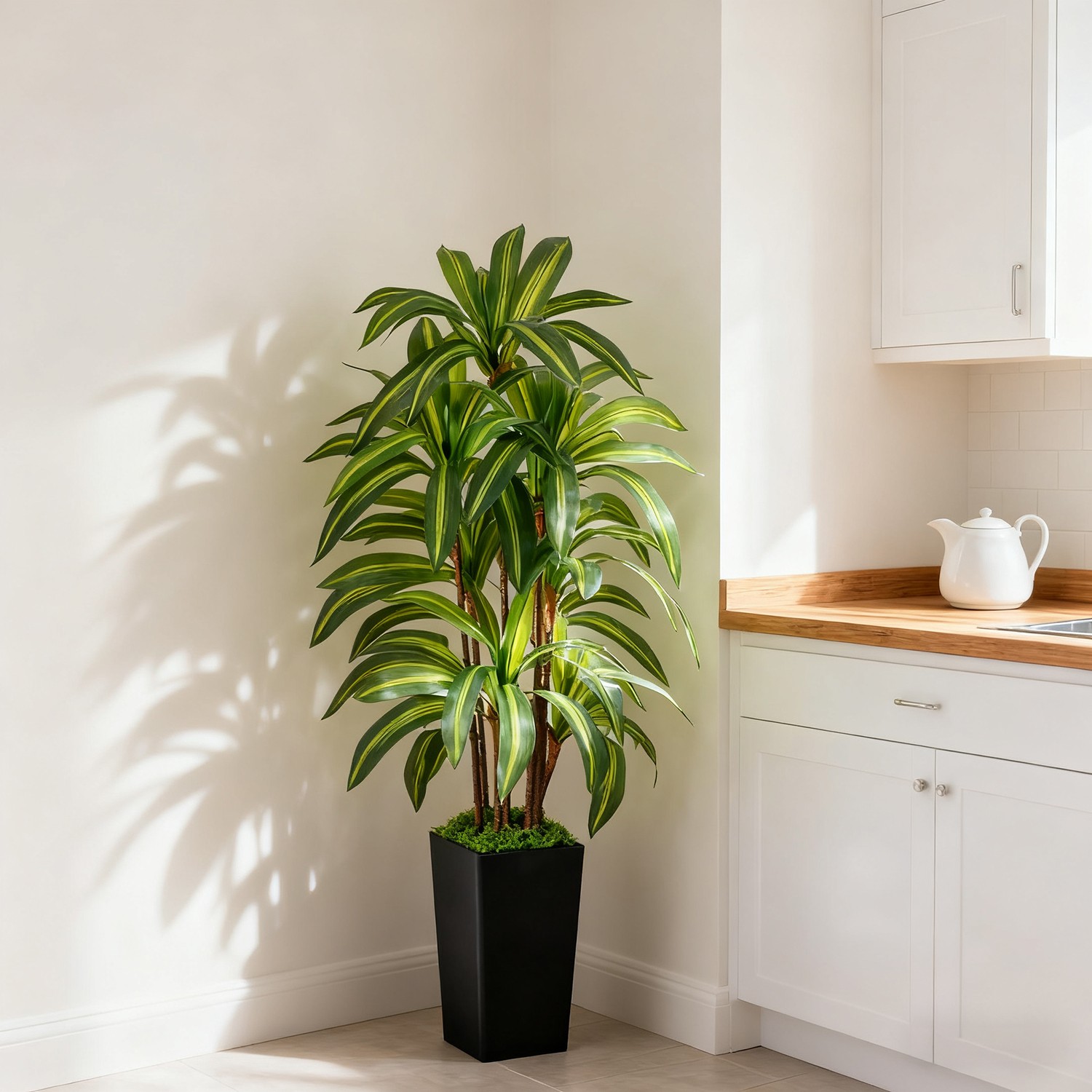 NOVAROOT 5FT Artificial Dracaena Tree Indoor Faux Plants Planter for Home Decor