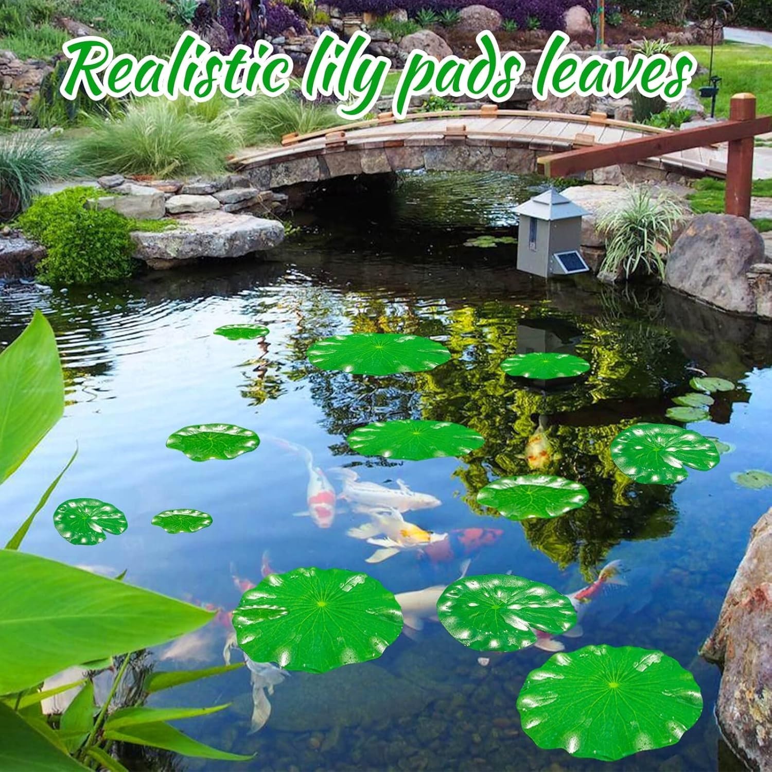 20 Pieces Realistic Lily Pads Leaves, Artificial Floating Foam Lotus Leaves, …