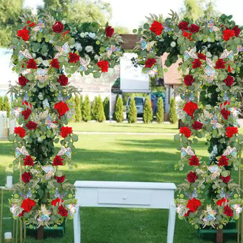 5 9 FT Wedding Decoration Flower Vine with Butterflies for Centerpieces