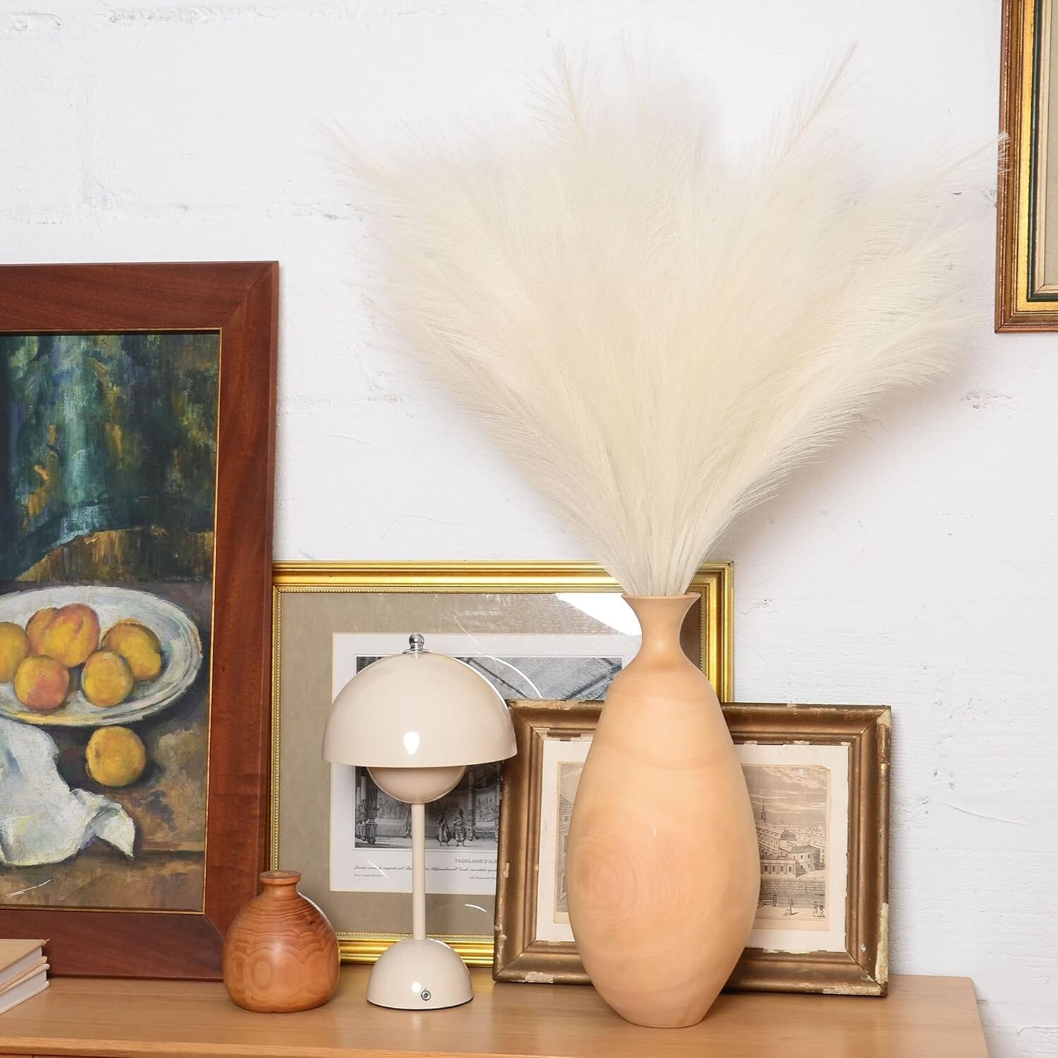 Faux Pampas Grass, 9 PCS 37”/3.1FT Tall Fluffy Fake Pompas Floral Large Pompous