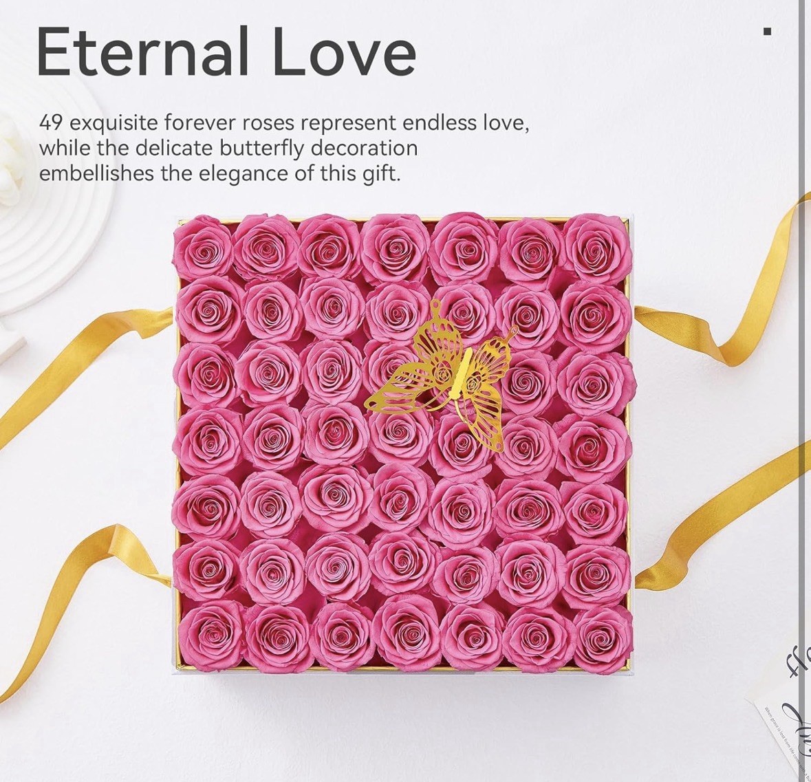 Mosstory Forever Flowers 49-Piece Preserved Roses in Gift Box
