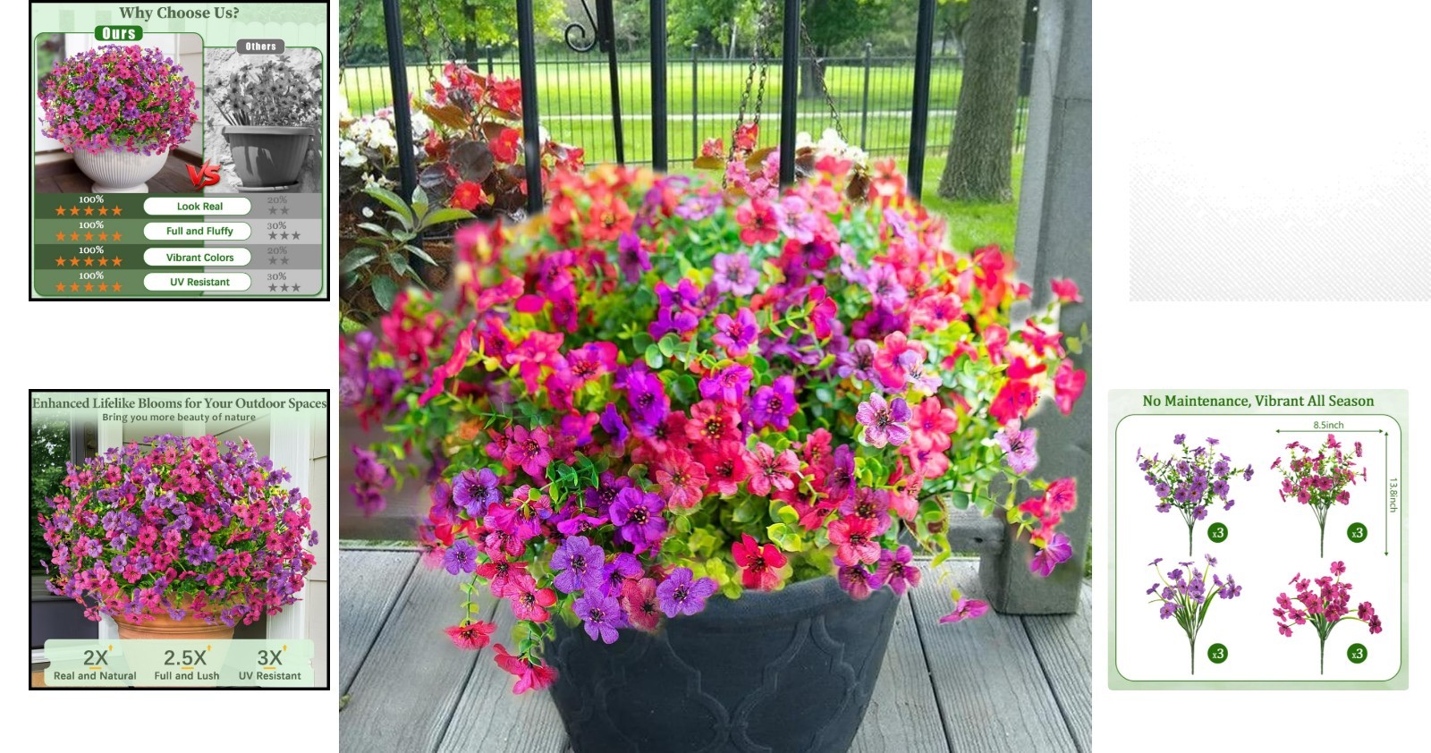 Versatile 12 Bundle Artificial Plants for Indoors & Outdoors – Easy Care Decor