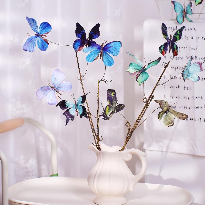 Artificial Butterfly, Silk Butterflys, Butterflies for Crafts for Floral Arra…