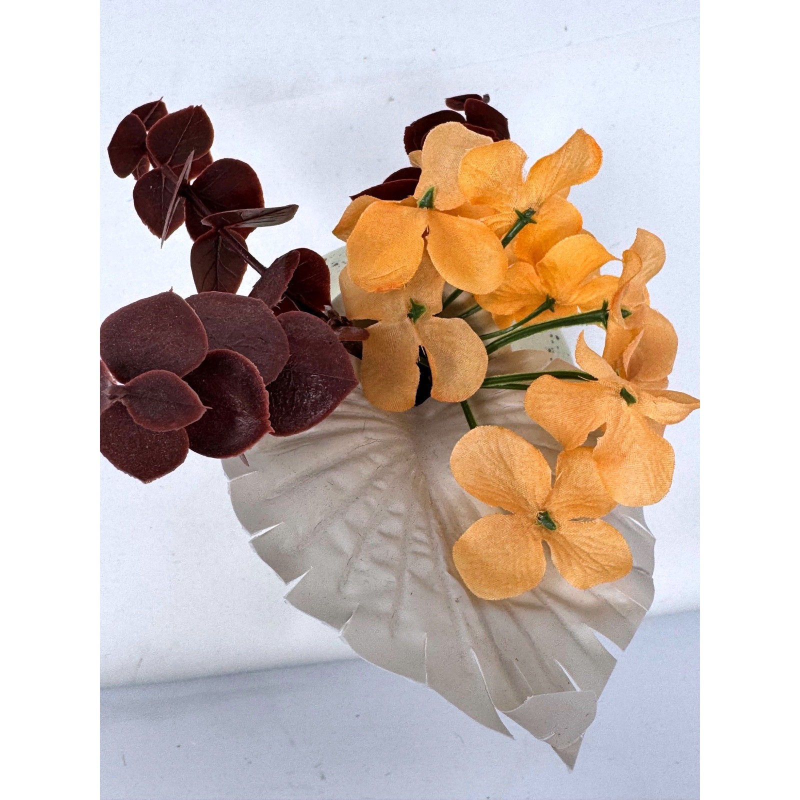 IG Design Group Speckled Ceramic Bud Vase with Artificial Floral Arrangement