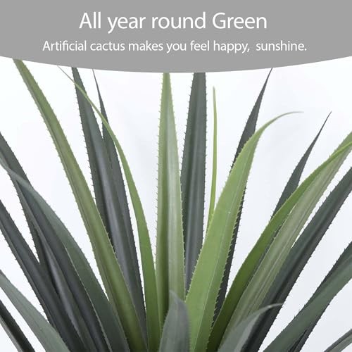 Faux Agave Plant 40 Inch Artificial Spiked 2 Pack Indoor