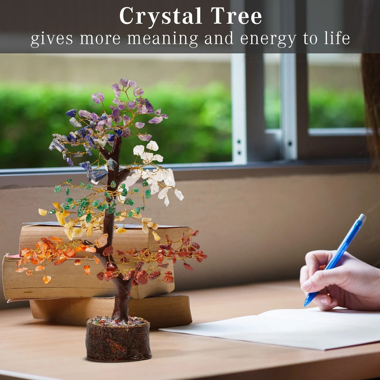 Crystal Tree of Life 7 Chakra Healing Crystal Trees for Home Decor Office Des…