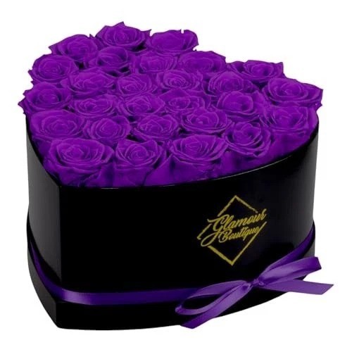 Preserved Red Roses Heart Box: Lasting Love Gift for Birthdays or Anniversaries