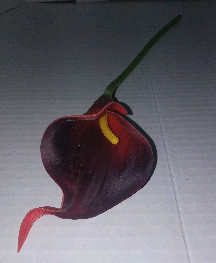 10~Stem Bundle Of Brick Red Real Touch 12″ CALLA LILLIE Artificial Flowers