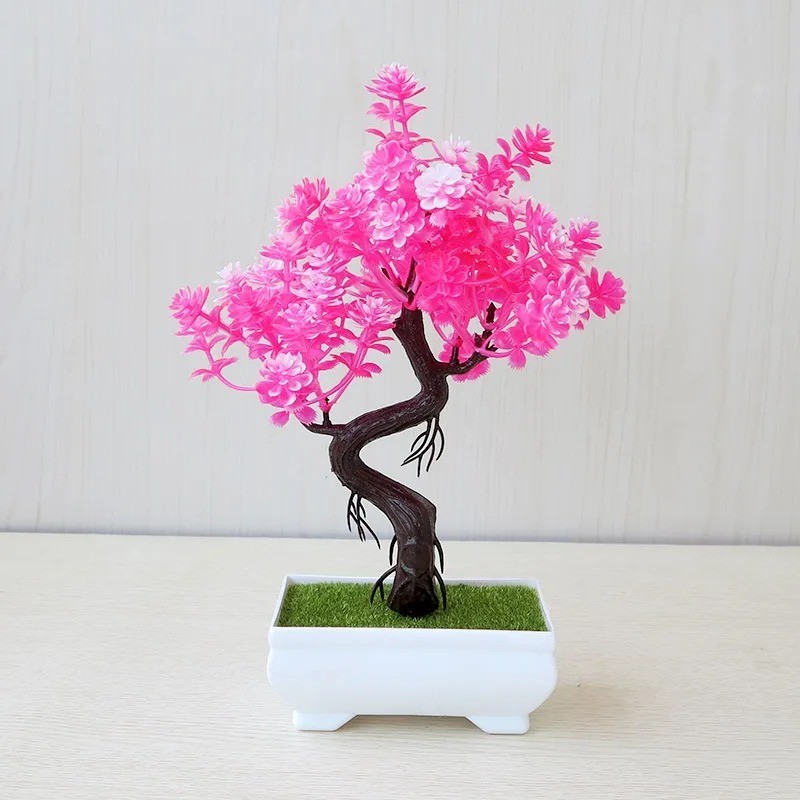 Artificial Potted Bonsai Tree Fake Plant Desktop Home Office Table Decor