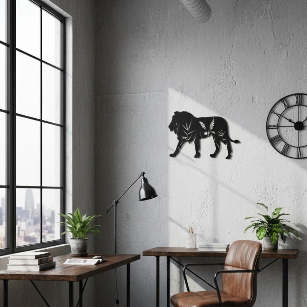 Lion Metal Wall Art Perfect for Kitchen Bathroom Living Room Home Accents Decor