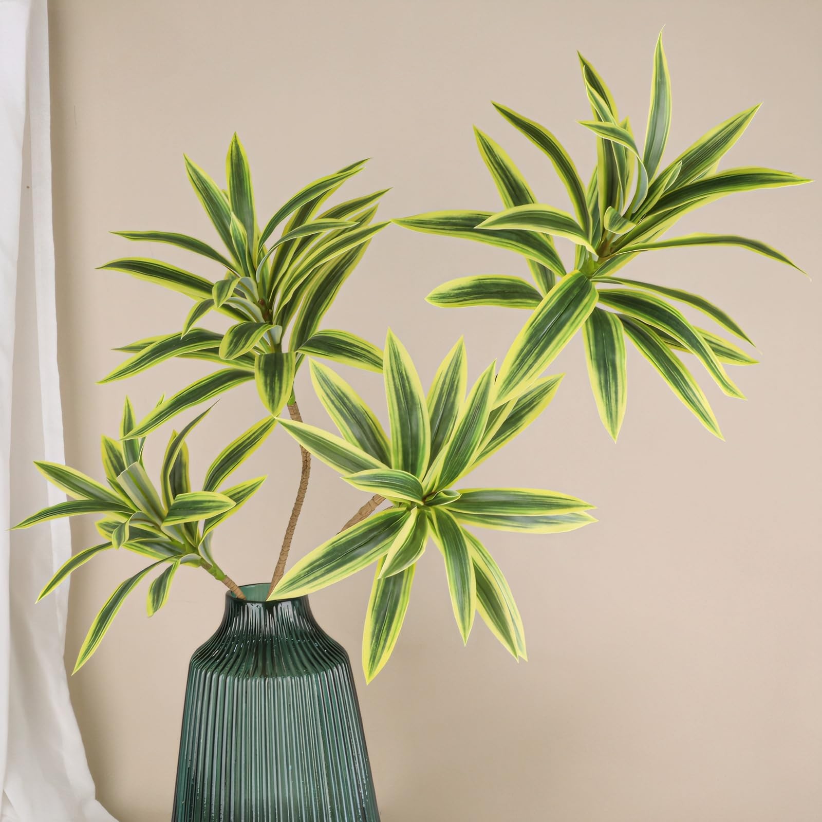 2pcs Artificial Cordyline 38″ Long Stem Fake Dracaena Spider Plants for Tall …