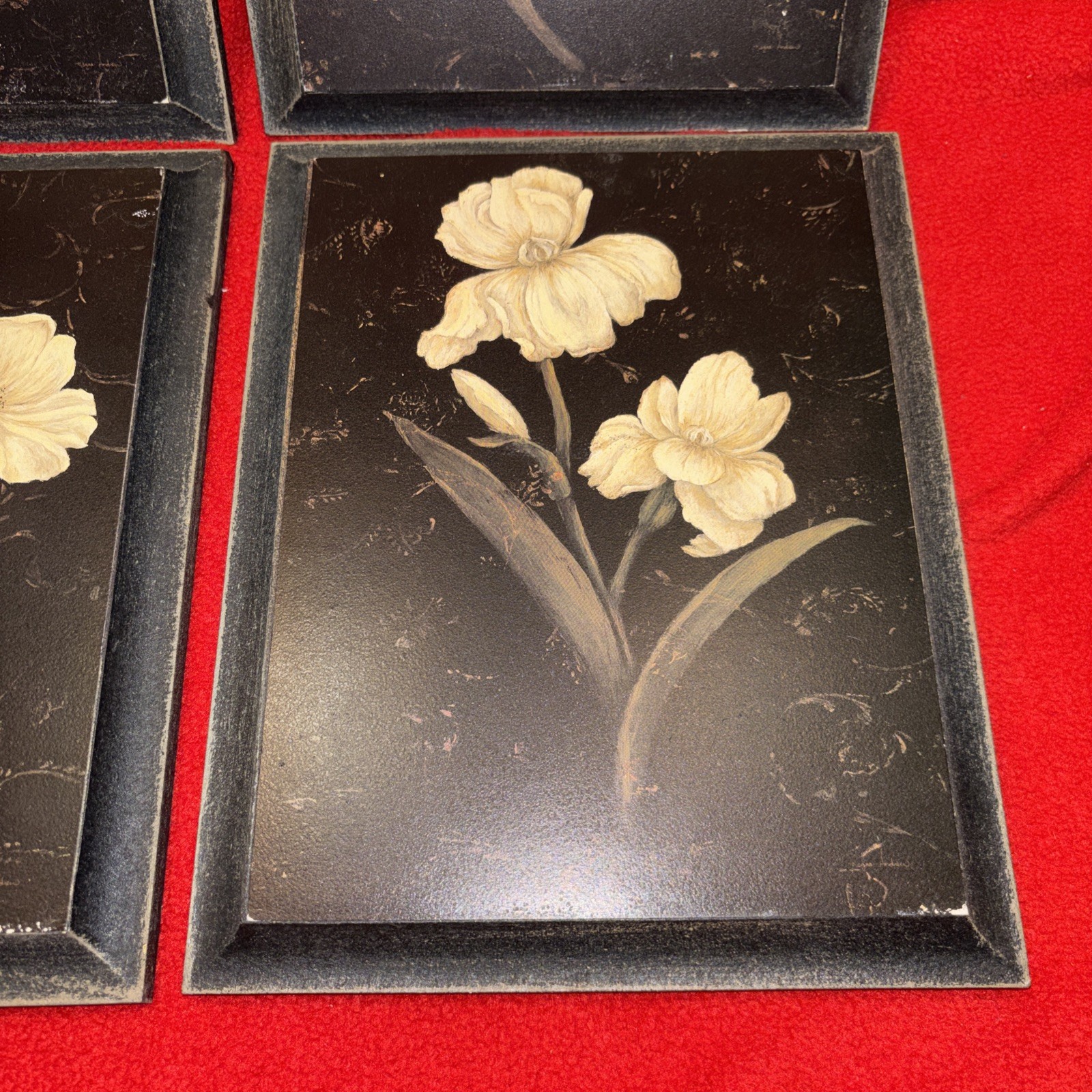 4 Piece Wall Art 17″ Floral Designs By Regina Andrews