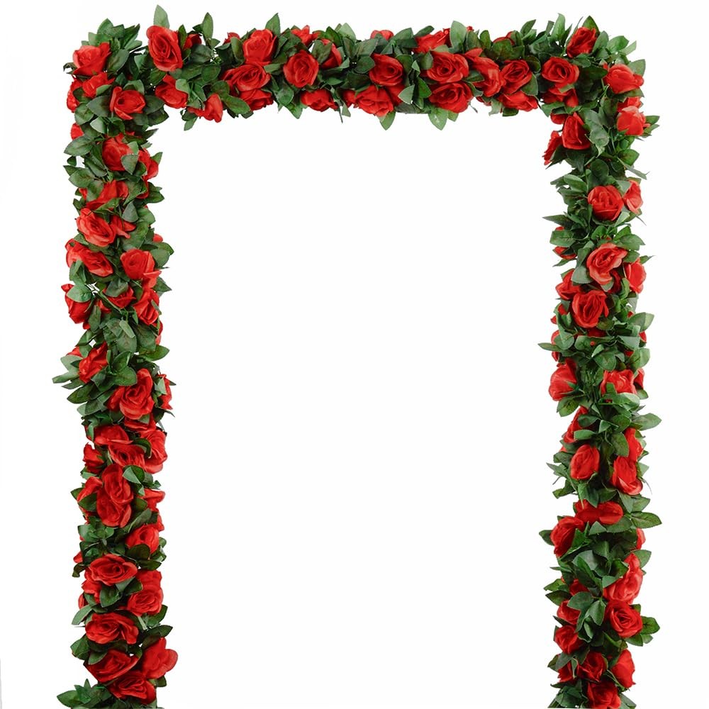 5Pcs Flower Garland Artificial Rose Vine Garland Artificial Flowers for Weddi…