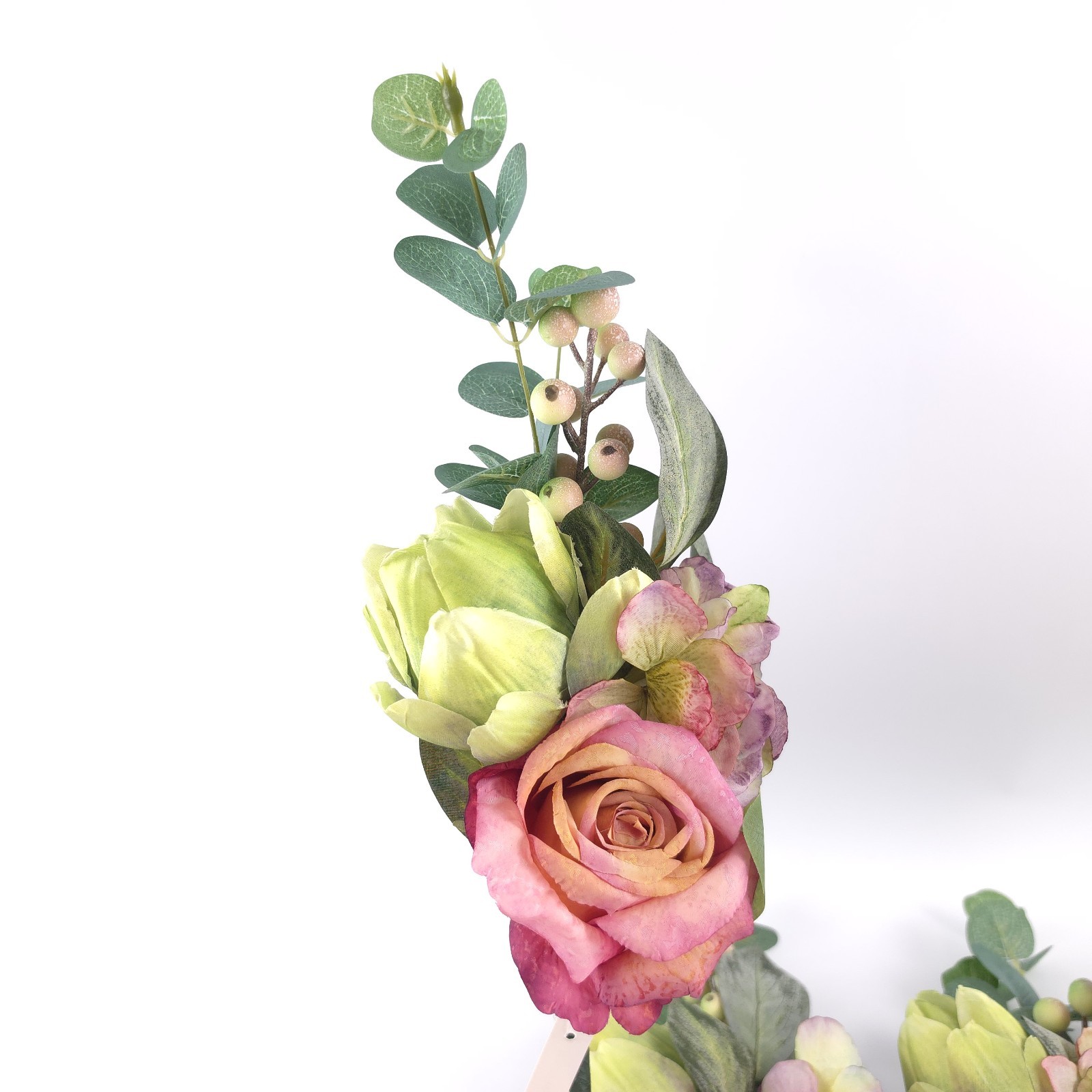 4Pc Watercolor Rose, Hydrangea and Artichoke Picks by Valerie