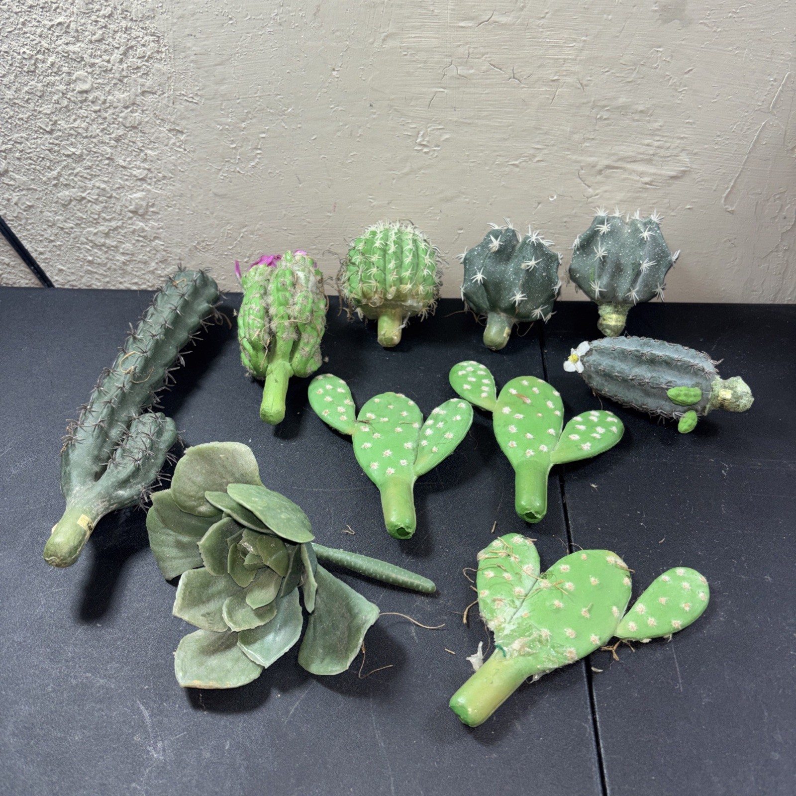 10 Faux Cactus Fake Saguaro Southwestern Plastic Succulent Decor B