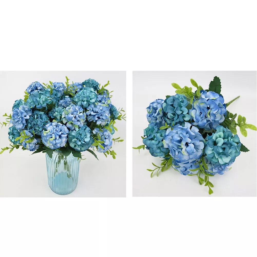 Lifelike White Hydrangea Artificial Flower Bouquet Perfect for Weddings