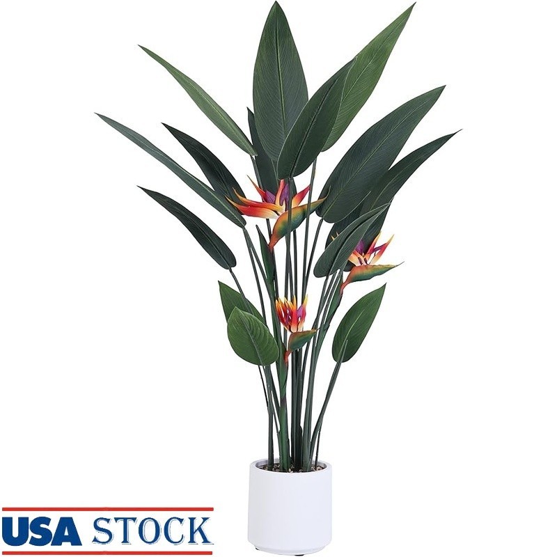 Artificial Bird of Paradise Plant Decorative Faux Tree Indoor Outdoor Home Decor