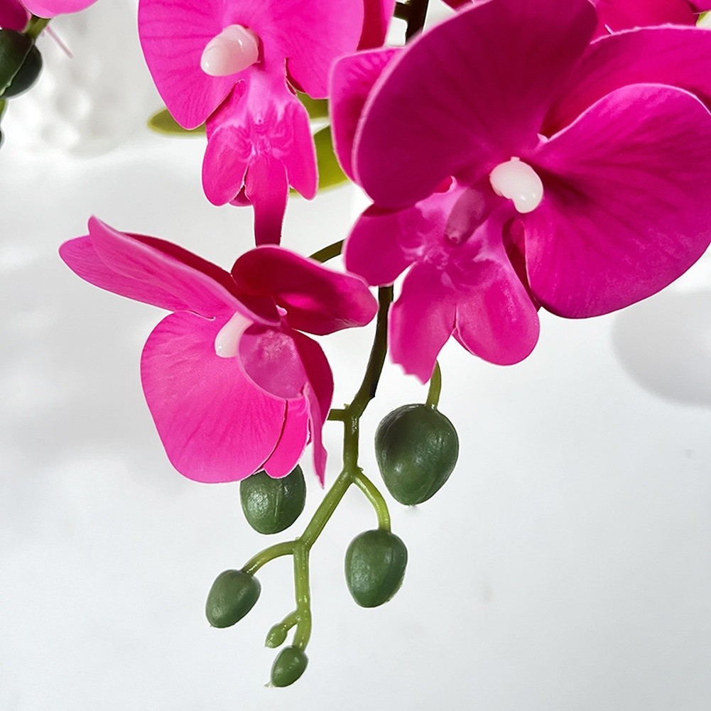 45cm Tall Faux Phalaenopsis Orchid with 36 Blooms for Decorative Display