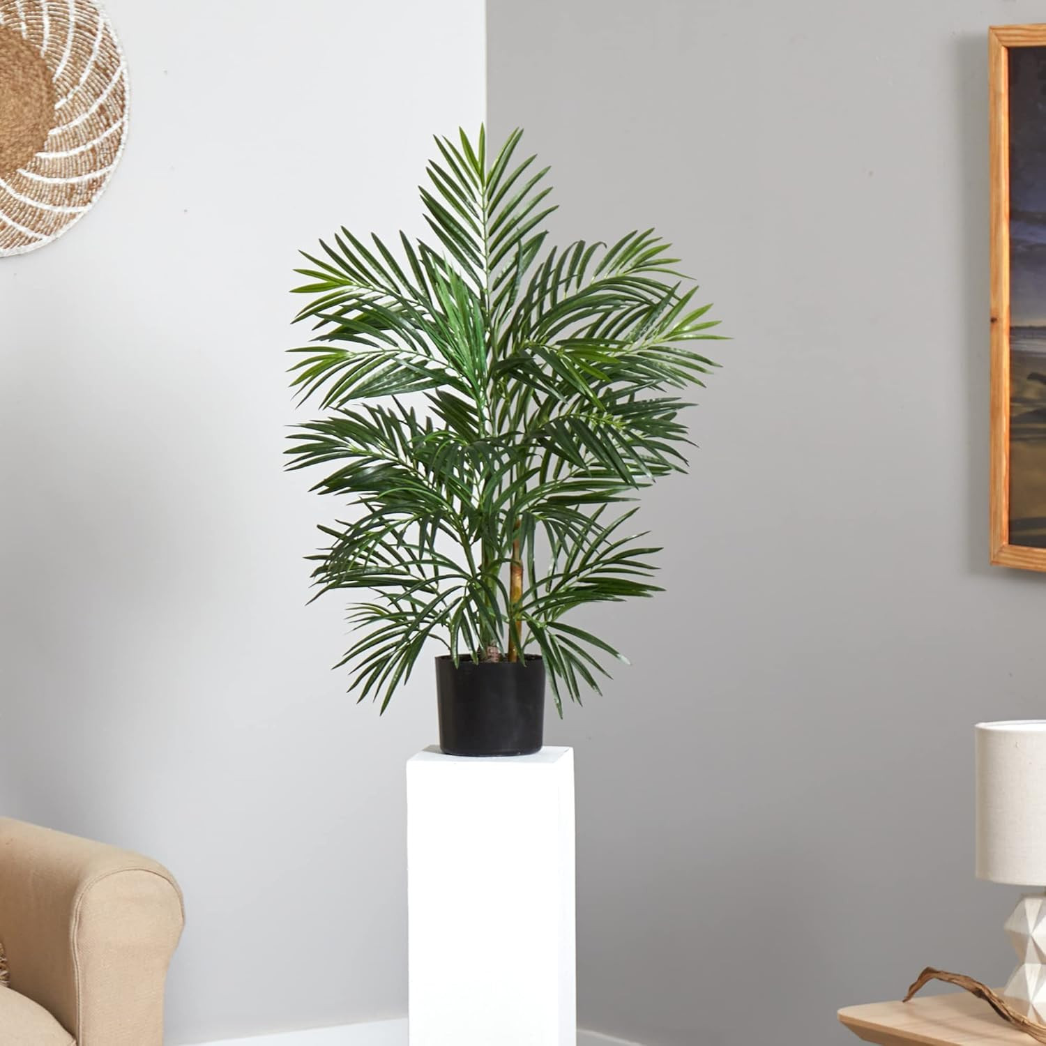2.5Ft Artificial Areca Palm Tree, UV Resistant (Indoor/Outdoor)