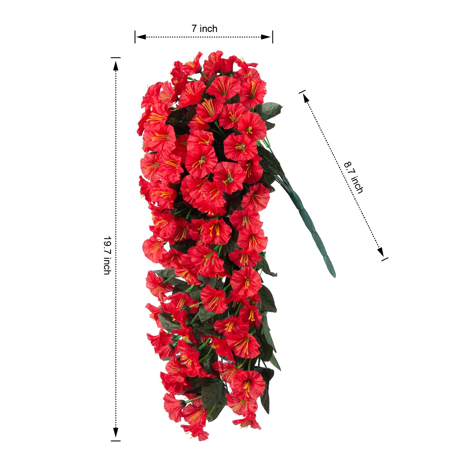 Artificial Faux Hanging Flowers Plants for Winter Christmas Outdoor Outside D…