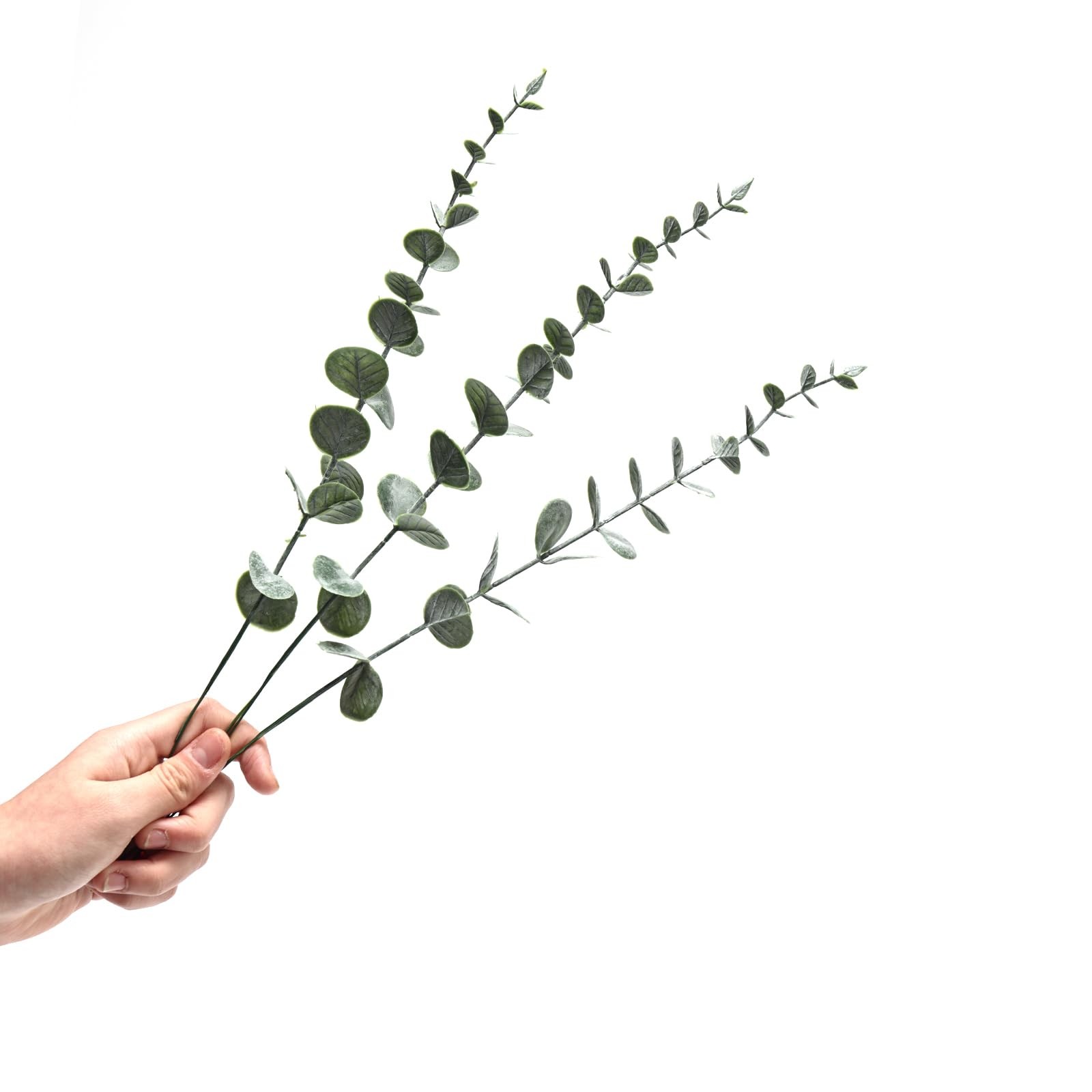 20PCS Artificial Eucalyptus Stems, Faux Silver Dollar Eucalyptus Leaves, Real…