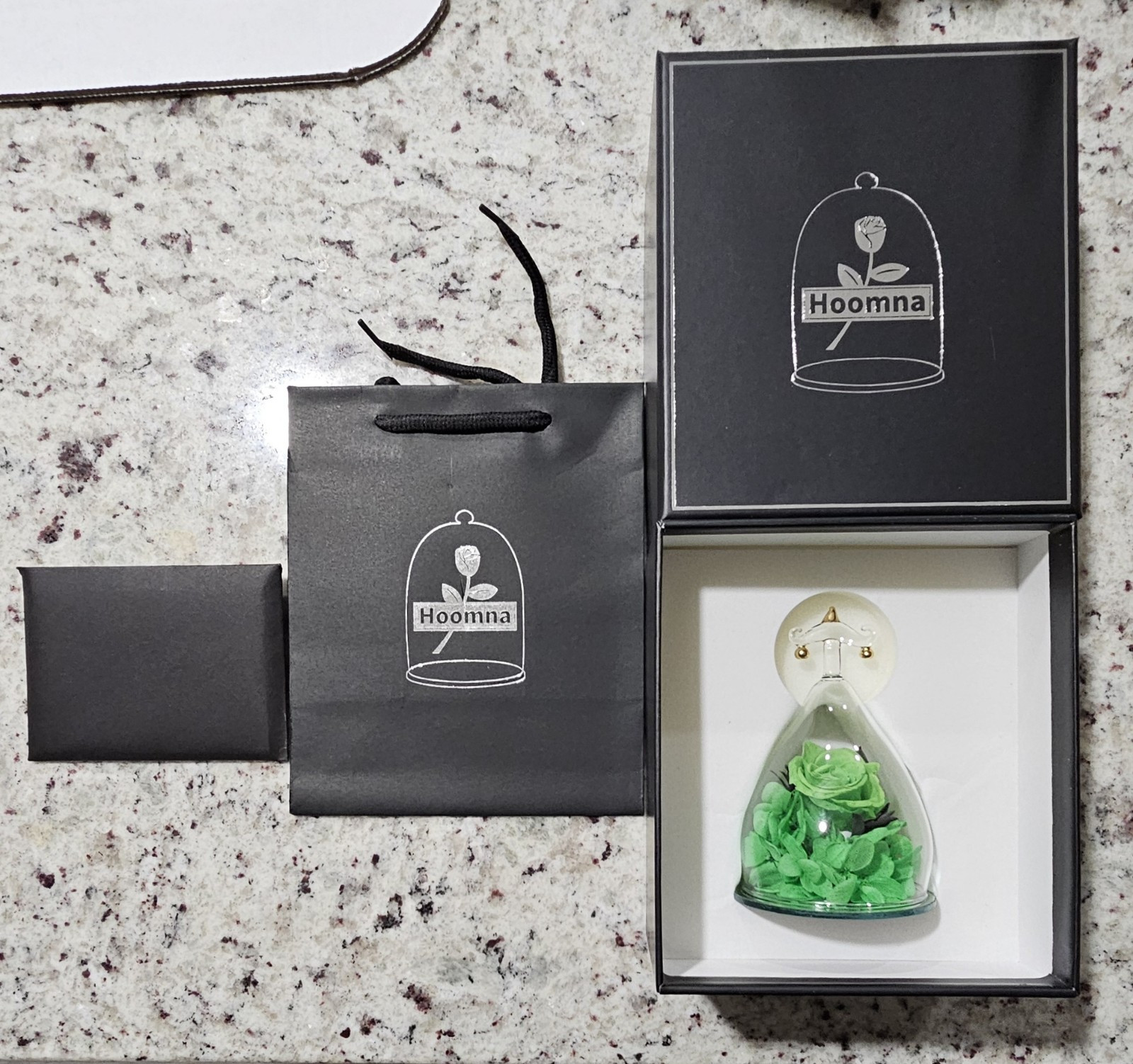 Hoomna Zodiac Green Forever Rose Gift Preserved Real Rose Libra Gift For Her